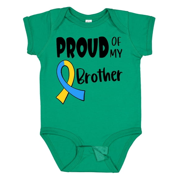 Inktastic Proud of My Brother Down Syndrome Awareness Boys or Girls Baby Bodysuit