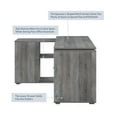 thumbnail image 5 of BELLEZE Trition L Shaped Computer Desk Home Office Corner Desk With Open Shelves And Drawers, Gray Wash, 5 of 7