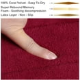 thumbnail image 4 of Home Memory Foam Non-slip Washable Warm Toilet Pads Mats Rug 2 in 1 Burgundy, 4 of 10