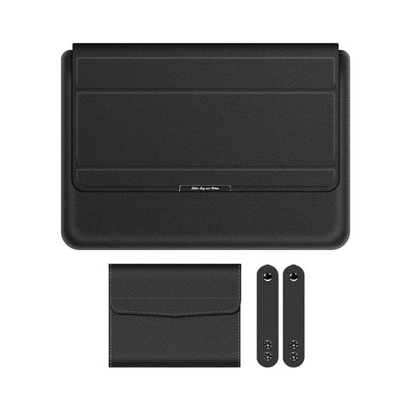 Bolsa universal multifuncional para ordenador de 13 a 14 pulgadas, soporte para portátil, bolsa de almacenamiento de cuero artificial.