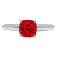 thumbnail image 7 of Solitaire Engagement Ring for Women - 2.5ct Simulated Ruby in 14K White Gold Promise Ring, 7 of 7