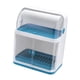 thumbnail image 5 of Escurridor de platos, estante de almacenamiento con tapa, a prueba de polvo, contenedor de 2 niveles, caja de almacenamiento para el hogar, 5 of 9