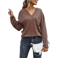 thumbnail image 2 of Jersey de invierno Ticfox blusa de mujer manga larga hogar otoño, 2 of 9