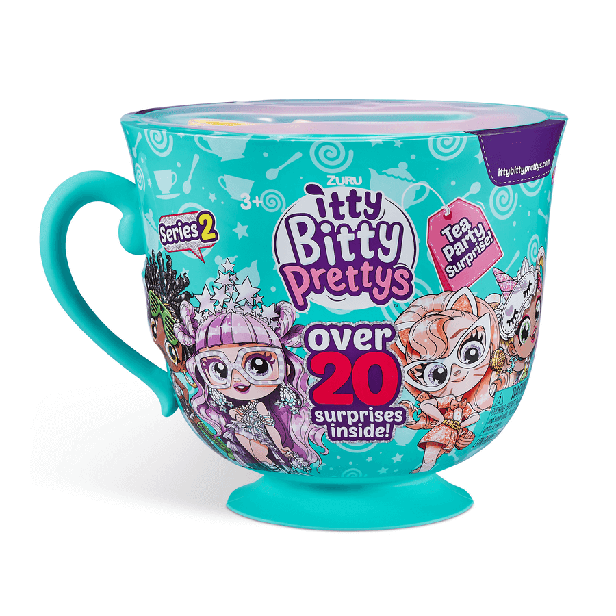 Itty Bitty Prettys Tea Party Teacup Dolls Playset Series 2 (With over 20 Surprises!) By Zuru
