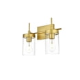 thumbnail image 7 of Living District Benny 2-Light Iron & Glass Bath Sconce in Brass/Clear, 7 of 7