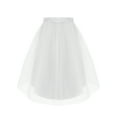 thumbnail image 4 of Sinleey Kids Girls Sparkly Irregular Hem Tulle Skirt Rhinestone Flower Decor Tutu Skirt for Pageant Prom Party White 16, 4 of 5