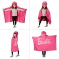 thumbnail image 3 of Barbie Kids Hooded Throw, Wearable Plush, Pink, 3 of 7