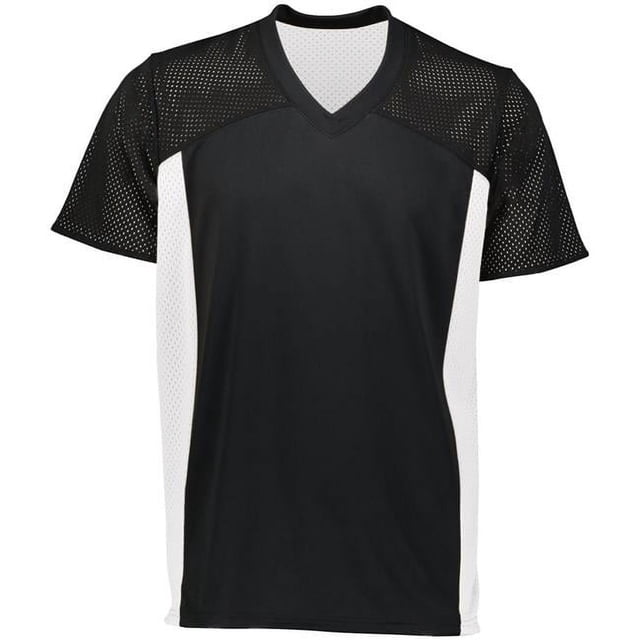 ASI 264.420.XL Maillot de Football Réversible Adulte Drapeau, Noir & Blanc - Extra Large