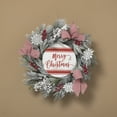 thumbnail image 2 of GIL  24 in. Flocked Merry Christmas Wreath with Snowflakes, 2 of 2