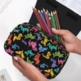 thumbnail image 6 of Kdxio Colorful Geometric Dog for Double Compartment Pen Case Oxford Organizer with Zipper Pockets for Students Artists, 6 of 7