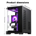 thumbnail image 5 of Qehi Gaming Desktop PC, Ryzen 7 , RTX3050 8G，16G RAM，1T SSD ,WIFI6,prebuilt Black pcs, 5 of 7