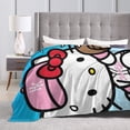 thumbnail image 5 of Hello Kitty Blanket, Super Soft Throw Blanket, Cozy Flannel Blankets For Boys Girls, Warm Blankets For Couch Sofa Bed, 60"X50", 5 of 9