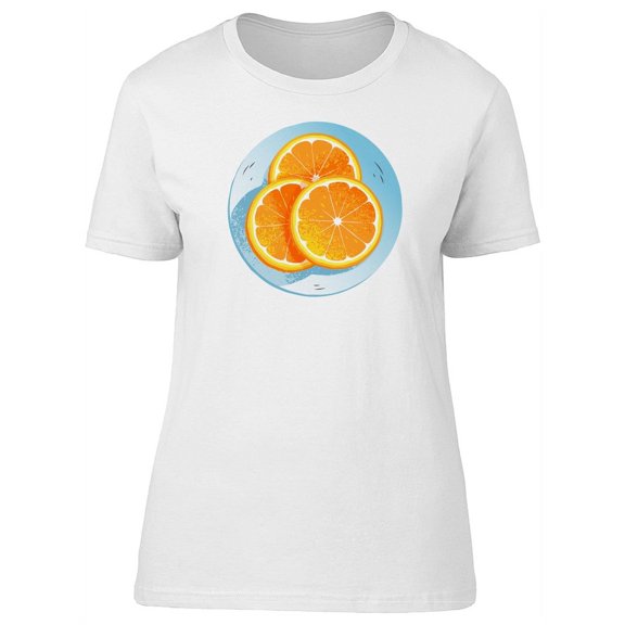 Three Slices Of Orange T-Shirt Women -Image by Shutterstock, Female x-Large