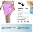 thumbnail image 7 of Kll Corgi In Sushi Roll Print Women'S Sarong Coverups Short Bathing Suit Wrap Skirt Beach Wrap Swimsuit Cover Ups, 7 of 7