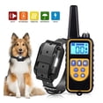 thumbnail image 1 of 880-1 Rechargeable Anti-Bark Dog Training Collar with 3 Modes (Beep/Vibration/Shock), 99-Level Adjustment, Weatherproof Design, Yellow Remote, 3-Channel Control, USB Charging, 67cm PU Leather Collar, 1 of 6