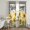 Golden Yellow, Amber, Black, Wood, variant on Welcome Sunflowers Sheer Curtains 96 Inch Length 2 Panels Set, Floral Black Checker Rustic Wooden Voile Window Treatment Semi Sheer Long Curtains Drapes for Bedroom/Living Room/Kitchen 52"x96"x2