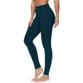 thumbnail image 3 of REALiKUN Women's Comfort Stretch Soft Solid Print High Waist Band Active Yoga Pants Leggings, 3 of 5