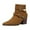 Brown, variant on Ankle Boots for Women Pointy Toe Stacked Heel Side Zipper Chelsea Fall Booties