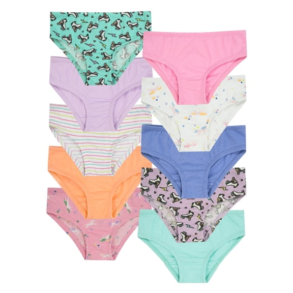 Wonder Nation Toddler Girl's Hipster Underwear, 10-Pack, Sizes 2T-3T