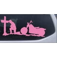 thumbnail image 1 of Christian Biker Kneeling at The Cross Car or Truck Window Decal Sticker, 1 of 1