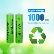 MDHAND 16 x 1.5V AAA Alkaline Rechargeable Batteries 3000mAh Suitable for Use in Solar Lights and General Purpose Household Equipment.