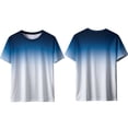 thumbnail image 7 of ZUKMRJPC Mens Workout Tops Short Sleeve Crewneck Fashion Gradient Color Summer Tops Casual Lightweight Gym Athletic T Shirts Unisex, 7 of 7