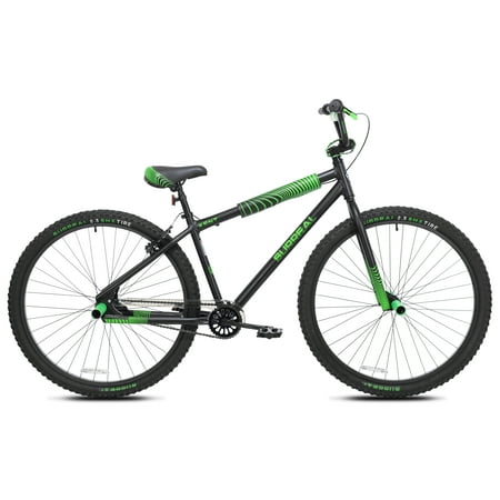 Kent 29 In. Surreal Men s BMX Cruiser Bike  Ages 13+  Black and Green