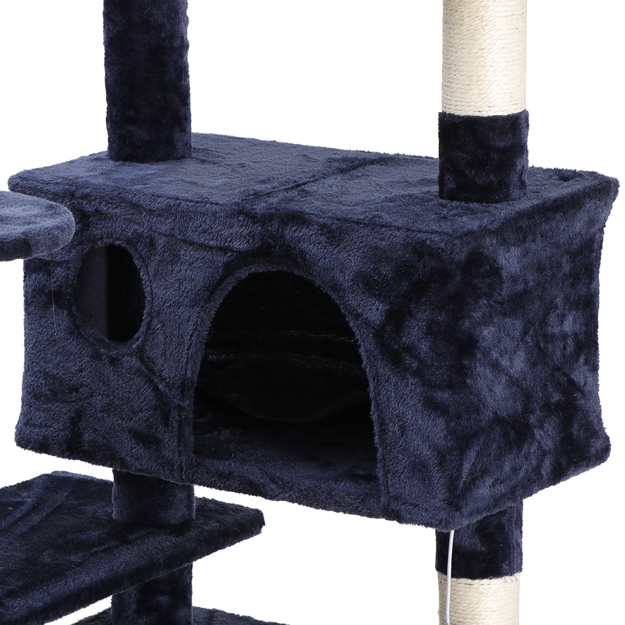 ZENY 53" Cat Tree Multi-Levels Condos Scratching Post Tower Play House, Blue