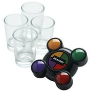 Shot Glass Light Up Memory Drinking Game with 4 Shot Glasses - Fun Portable Drinking Games for Adults Party - Great Ice Breaker in Parties