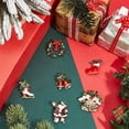 thumbnail image 4 of 1 Box 6Pcs 6 Styles Santa Claus Brooch Christmas Rhinestone Pins Colorful Shoes Bell Wreath Alloy Enamel Shine Metal Label Brooches, 4 of 7