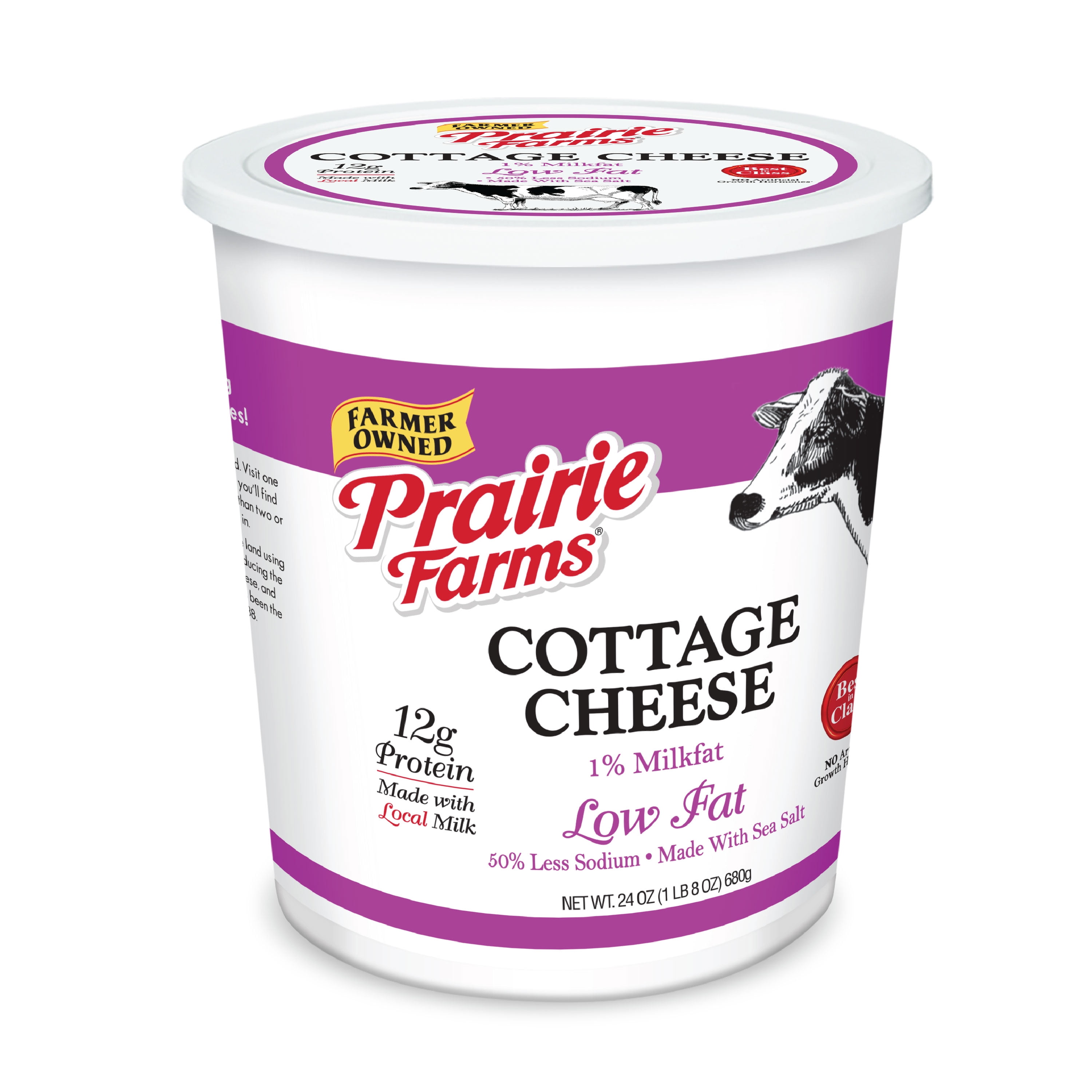 Prairie Farms Low Fat 1% Cottage Cheese, 24 Oz.