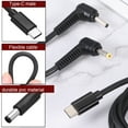 thumbnail image 3 of 4.9FT USB C to DC PD Power Fast Charging Cable, 7.4mmx5mm 65W/20V DC Power Cable, Type C Input 3.25A Adapter Jack Converter for Router, Cameras, TV Box, Desk Lamp(Black), 3 of 6