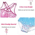 thumbnail image 5 of Aideaone Gymnastics Leotards for Girls Shiny outfits with Shorts Hair Scrunchie 5-10Y, 5 of 7
