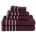 thumbnail image 2 of Sommerset Home 6-Piece 100% Combed Cotton Bathroom Towels Set (Burgundy), 2 of 4