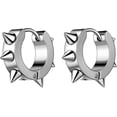 thumbnail image 1 of Dangle Earrings, Punk Jewelry, Black/Stainless Steel/18K Gold Plated, 1 of 5