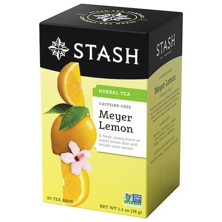 Stash Tea Meyer Lemon Herbal Tea, 20 Ct, 1.3 Oz