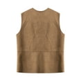 thumbnail image 2 of Ocealan Kids Medieval Pirates Suede Waistcoat Lace Up Vest Top Sailor Short Coat Brown 8, 2 of 5