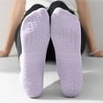 thumbnail image 7 of Babcutegg Womens Pilates Socks Yoga Non-Slip Tight Fitting Ankle Length Gym Wear Breathable and Comfortable Athletic Wear for Women Purple Size Free Size, 7 of 7