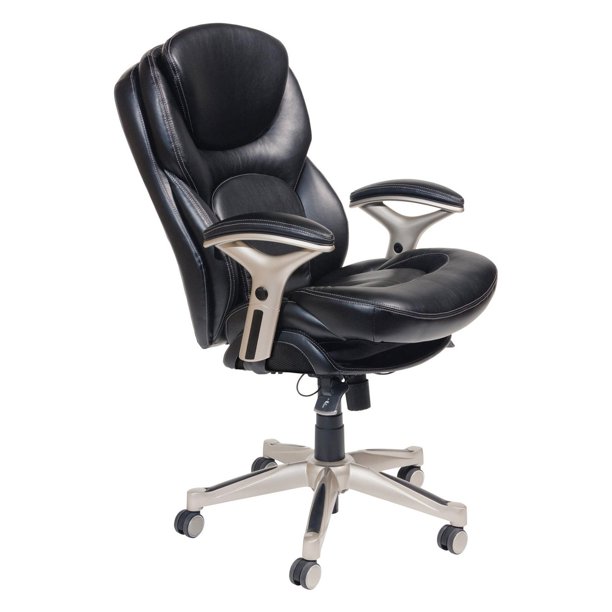 Serta Works Executive Leather Office Chair with Back in Motion