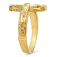 thumbnail image 2 of 15mm 14k Yellow Gold Plated Cross Ring, Size 5.5 + Gift Box, 2 of 7