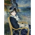 thumbnail image 2 of Renoir, Pierre-Auguste 15x18 Black Ornate Wood Framed with Double Matting Museum Art Print Titled - By the Seashore, 2 of 4