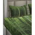 thumbnail image 2 of Ambesonne Green Fitted & Top Sheet Set with Shams, Exotic Tree Forest Scenery, Fern Green, 2 of 4