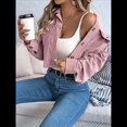 thumbnail image 4 of Chaquetas de con Botones para Mujer, Camisetas de Larga, Tendencia 2025 Rosa XL, 4 of 9