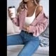 thumbnail image 4 of Chaquetas de con Botones para Mujer, Camisetas de Larga, Tendencia 2025 Rosa L, 4 of 9