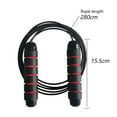 thumbnail image 2 of Jump Rope, Ball Bearings Tangle-Free Rapid Speed Cable Skipping Rope, Adjustable Jumping Ropes for Men, Women and Kids,Black+red, 2 of 6
