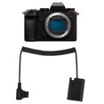 thumbnail image 1 of Dummy Battery Adapter Cable, Metal Avoid Overcharging Flexible Stable D Tap To DMW DCC17 Dummy Battery  For Digital Camera, 1 of 8