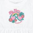 thumbnail image 4 of Inktastic My Oma Loves Me Granddaughter Rainbow Girls Baby Dress, 4 of 5