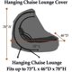 thumbnail image 2 of Hanging Chair Cover - Hanging Lounger Cover Waterproof Dustproof Oxford Cloth Rocking Chair Rain Cover, 2 of 5