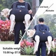 thumbnail image 4 of 2XL Multi-Functional Pet Mobility Support Backpack for Disabled/Post-Surgery Dogs – Hands-Free Outdoor Carrier with Memory Foam Padding, Breathable Mesh & Seatbelt Attachment, Oxford Fabric, 45-60, 4 of 5