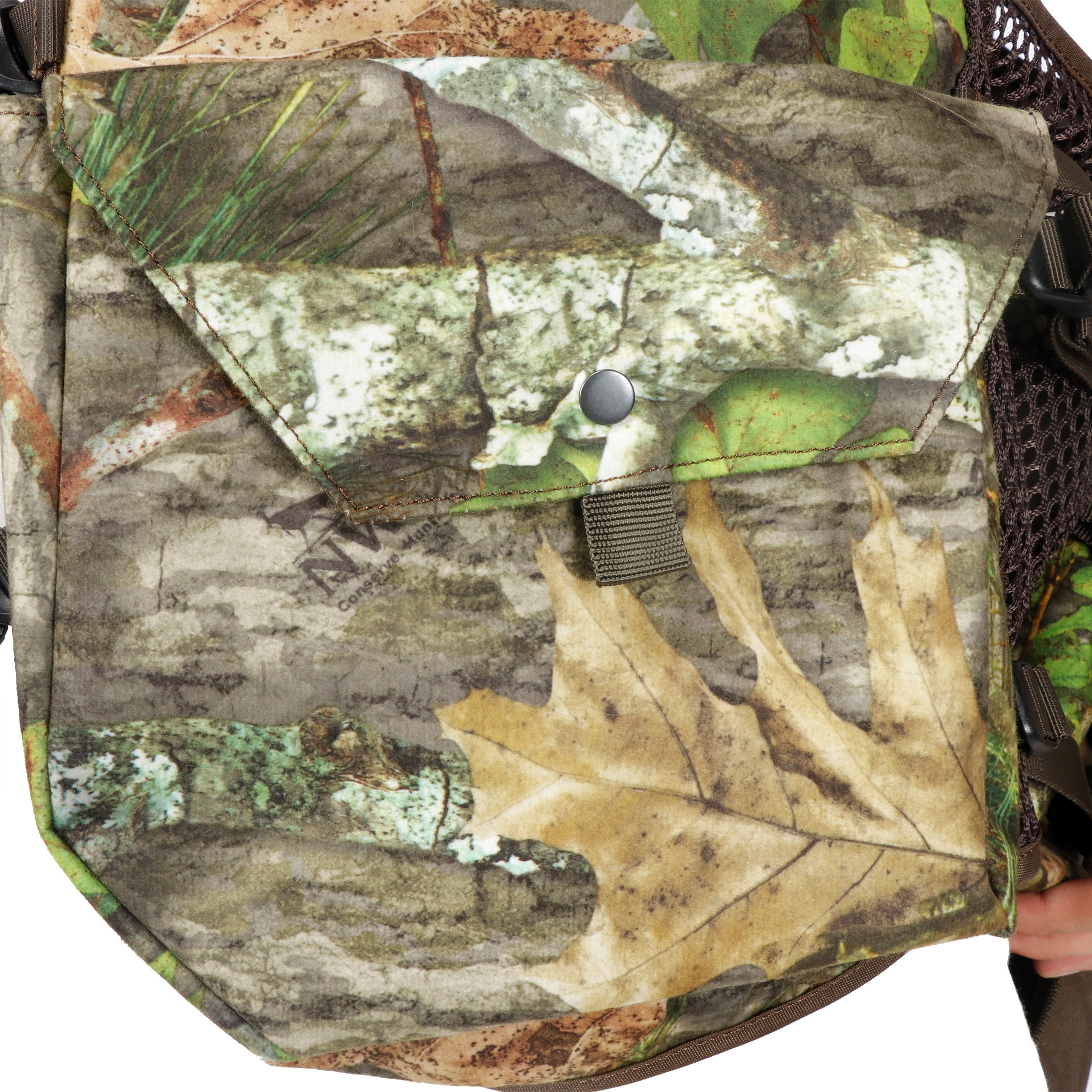 Mossy Oak Turkey Hunting Waterproof Vest with Cushion Straps, Mossy Oak Obsession Camouflage, One Size, Unisex